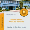 Apostila Auxiliar de Serviços Gerais Prefeitura de Iporã do Oeste SC 2026