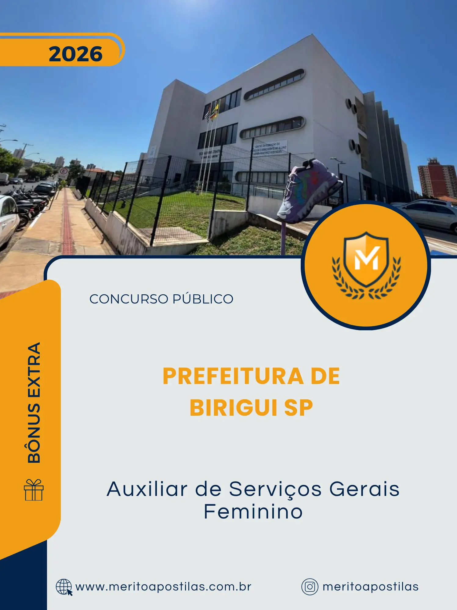 Apostila Auxiliar de Serviços Gerais Feminino Prefeitura de Birigui SP 2026
