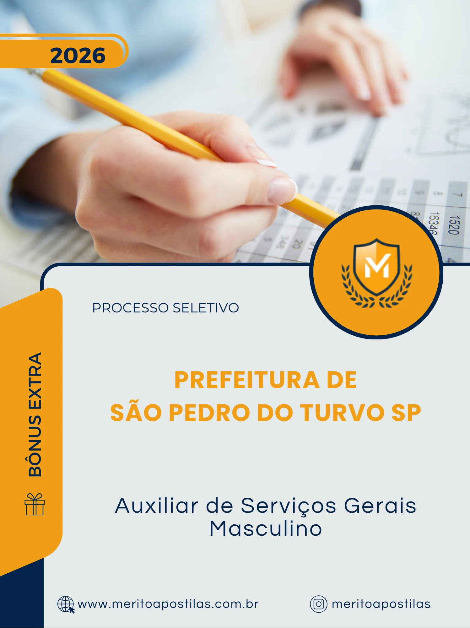Apostila Auxiliar de Serviços Gerais Masculino Prefeitura de São Pedro do Turvo SP 2026