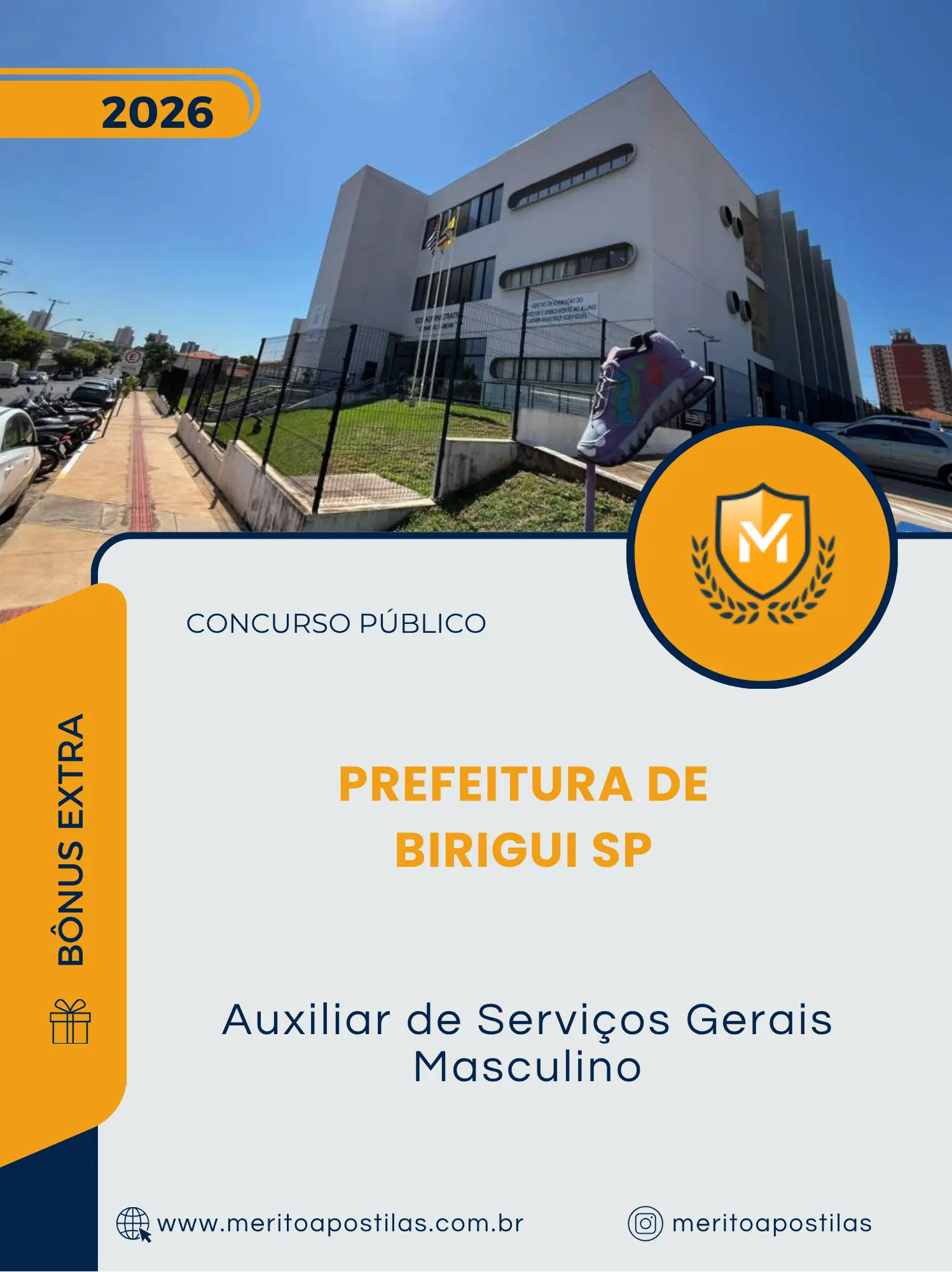 Apostila Auxiliar de Serviços Gerais Masculino Prefeitura de Birigui SP 2026