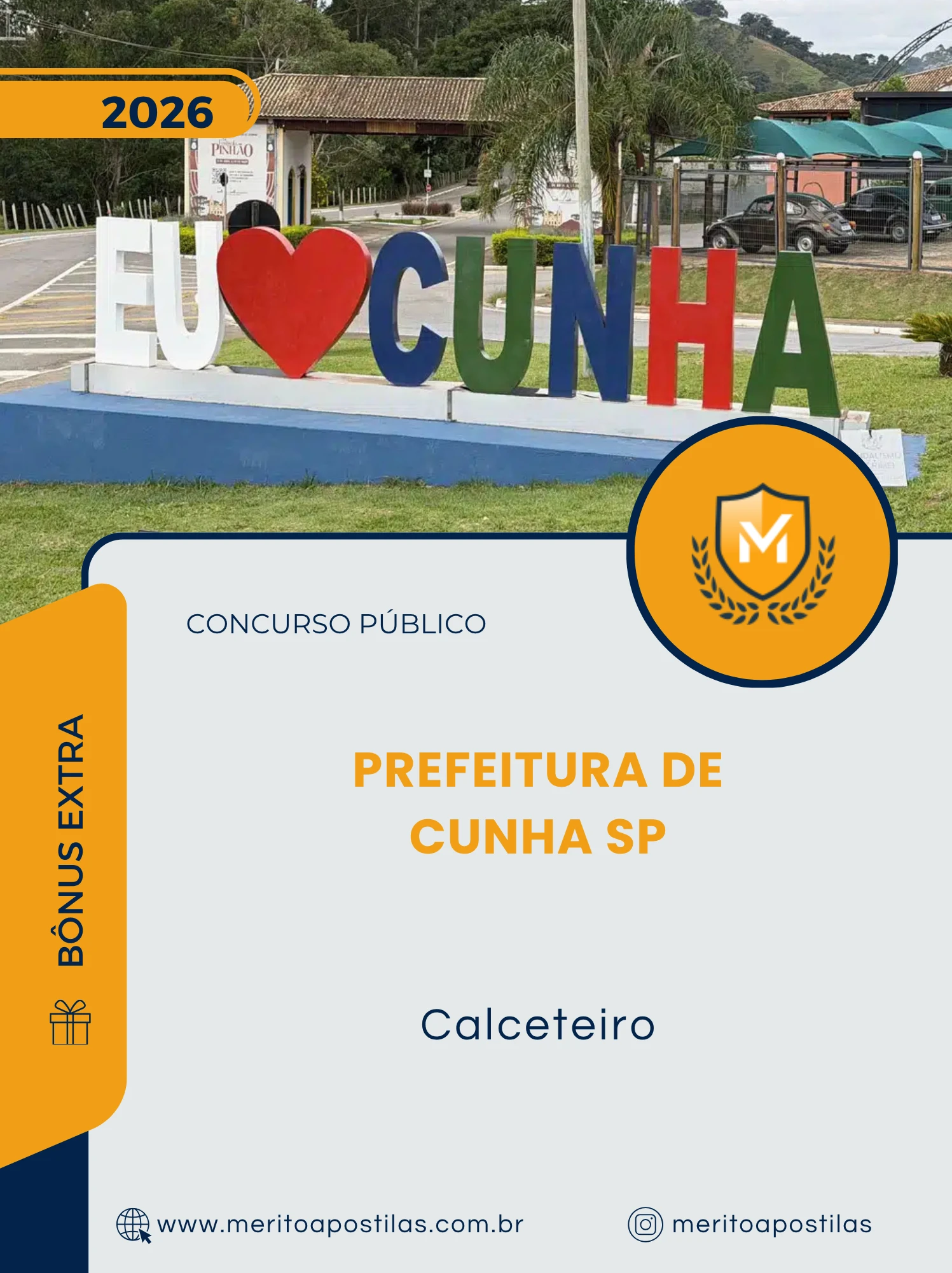 Apostila Calceteiro Prefeitura de Cunha SP 2026