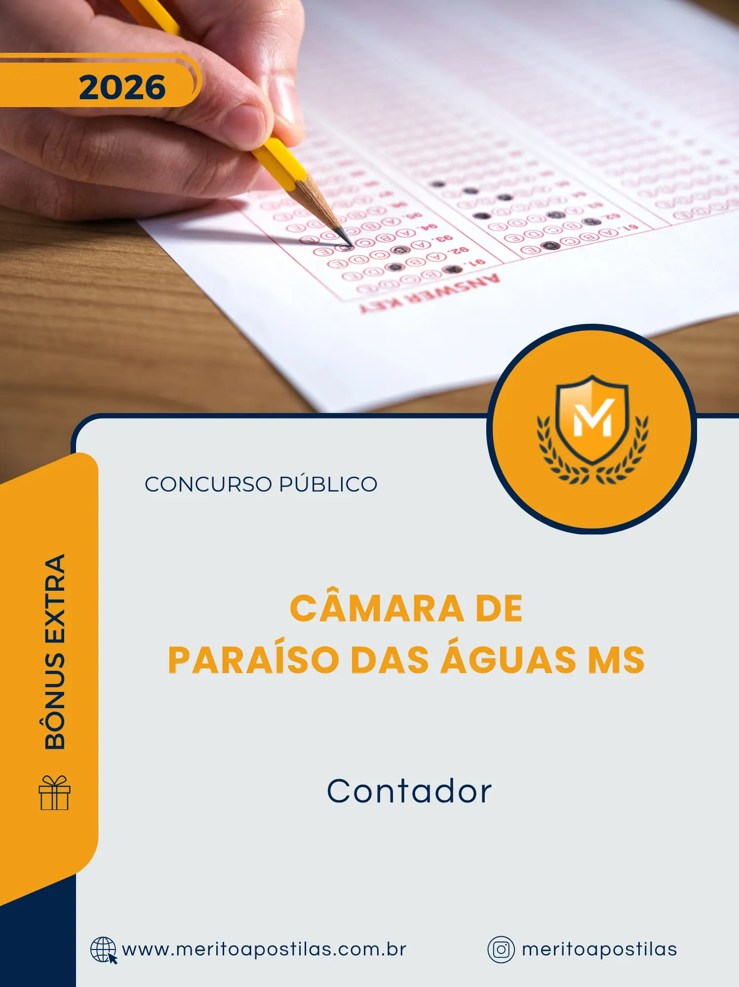 Apostila Contador Câmara de Paraíso das Águas MS 2026
