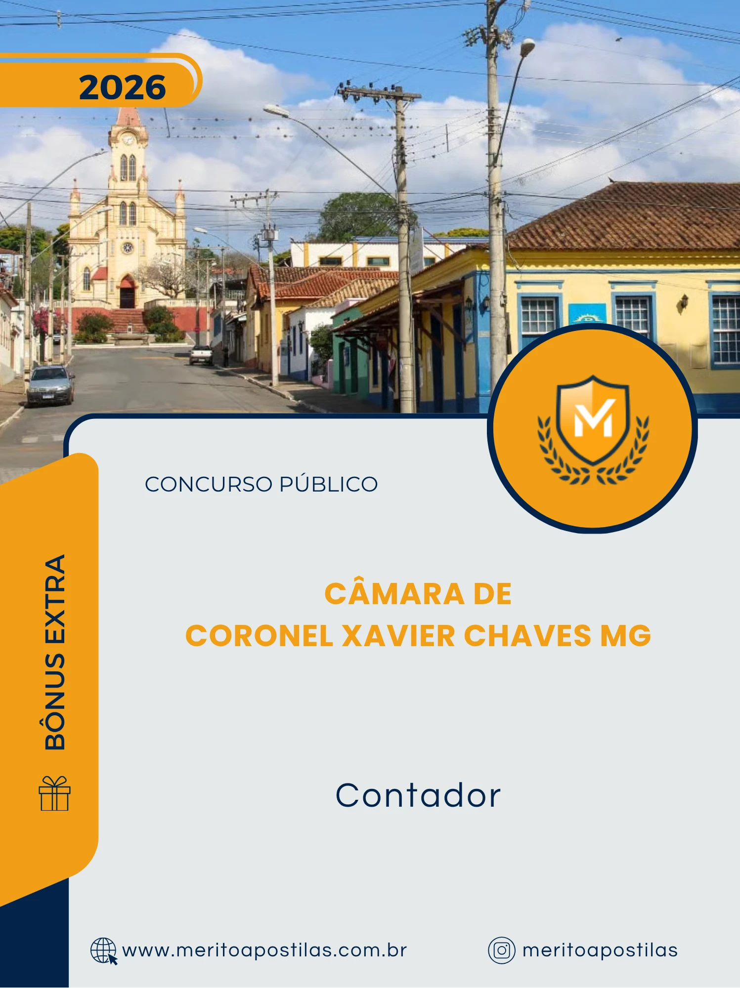 Apostila Contador Câmara de Coronel Xavier Chaves MG 2026