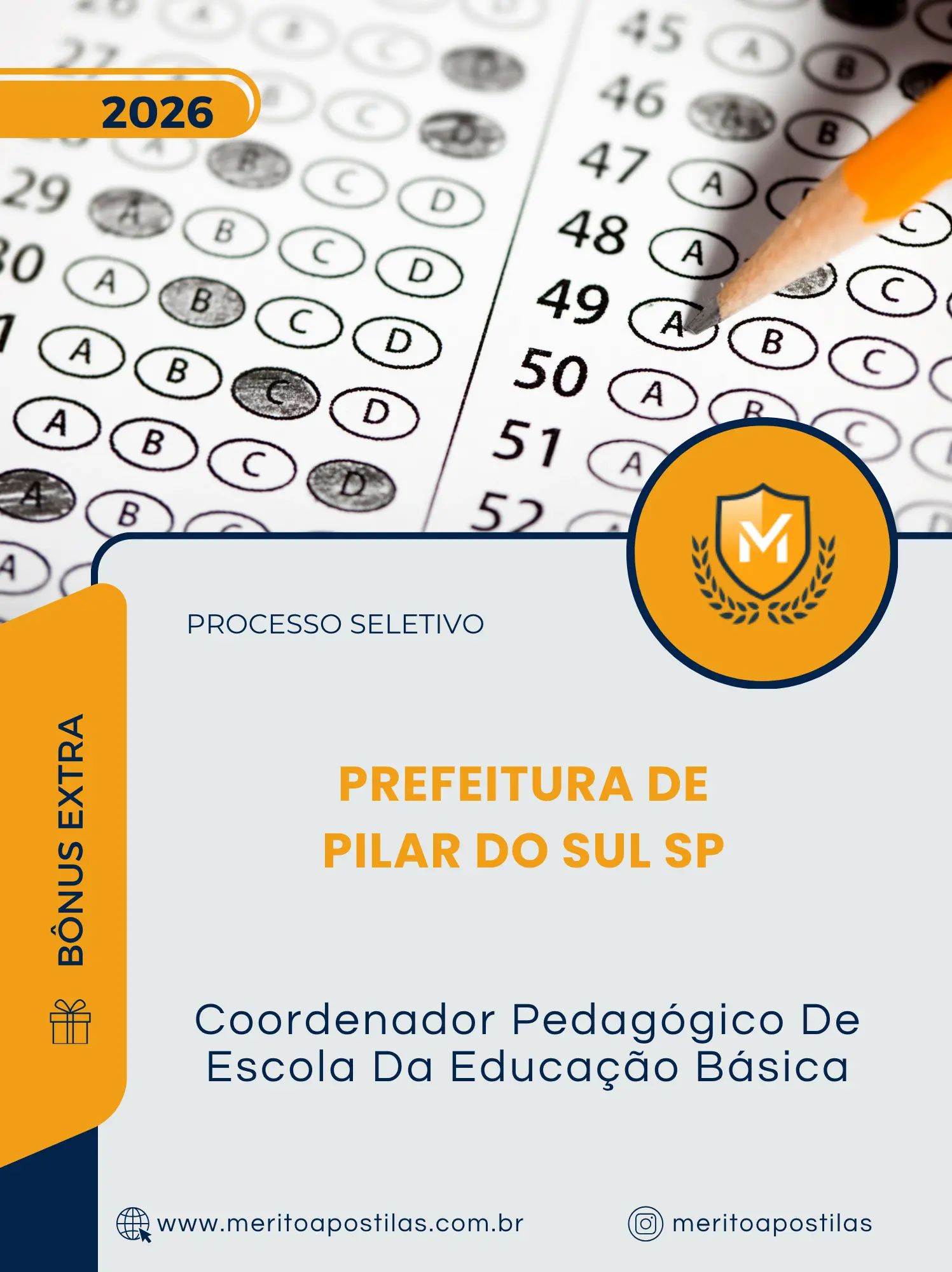 Apostila Coordenador Pedagógico De Escola Da Educação Básica Prefeitura de Pilar do Sul SP 2026