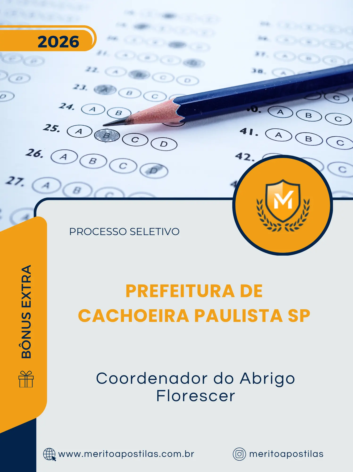 Apostila Coordenador do Abrigo Florescer Prefeitura de Cachoeira Paulista SP 2026