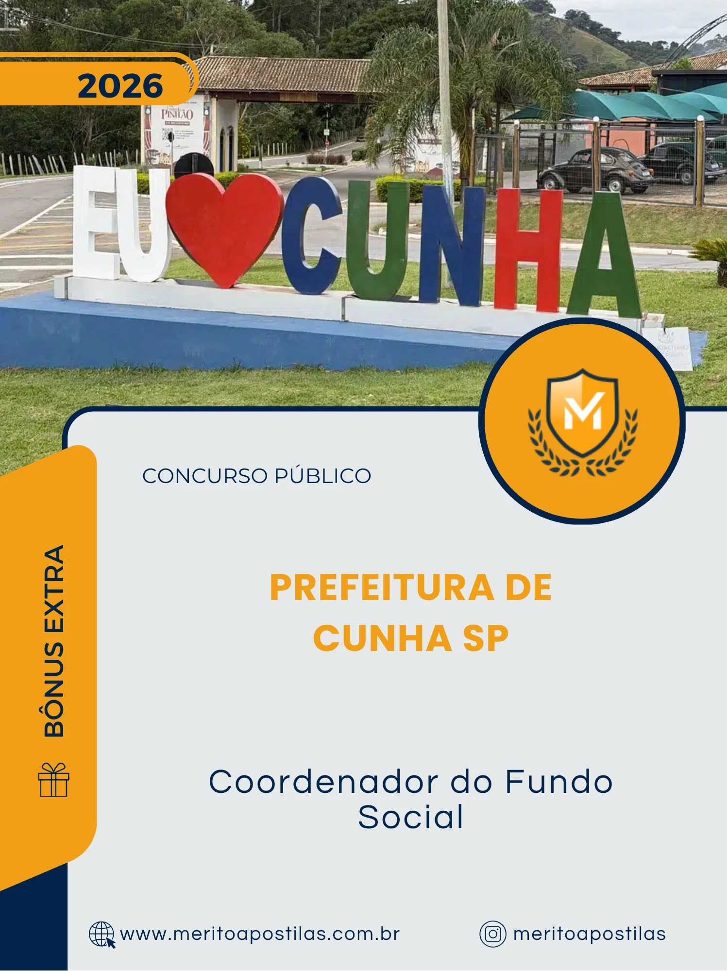Apostila Coordenador do Fundo Social Prefeitura de Cunha SP 2026