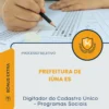 Apostila Digitador do Cadastro Único Programas Sociais Prefeitura de Iúna ES 2026
