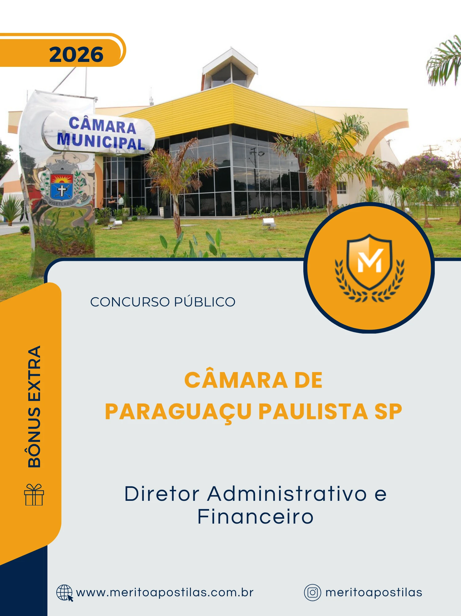 Apostila Diretor Administrativo e Financeiro Câmara de Paraguaçu Paulista SP 2026