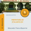 Apostila Educador Físico Esporte Prefeitura de Atalanta SC 2026