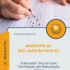 Apostila Educador Social com Formação em Educação Física Município de São João Batista SC 2026