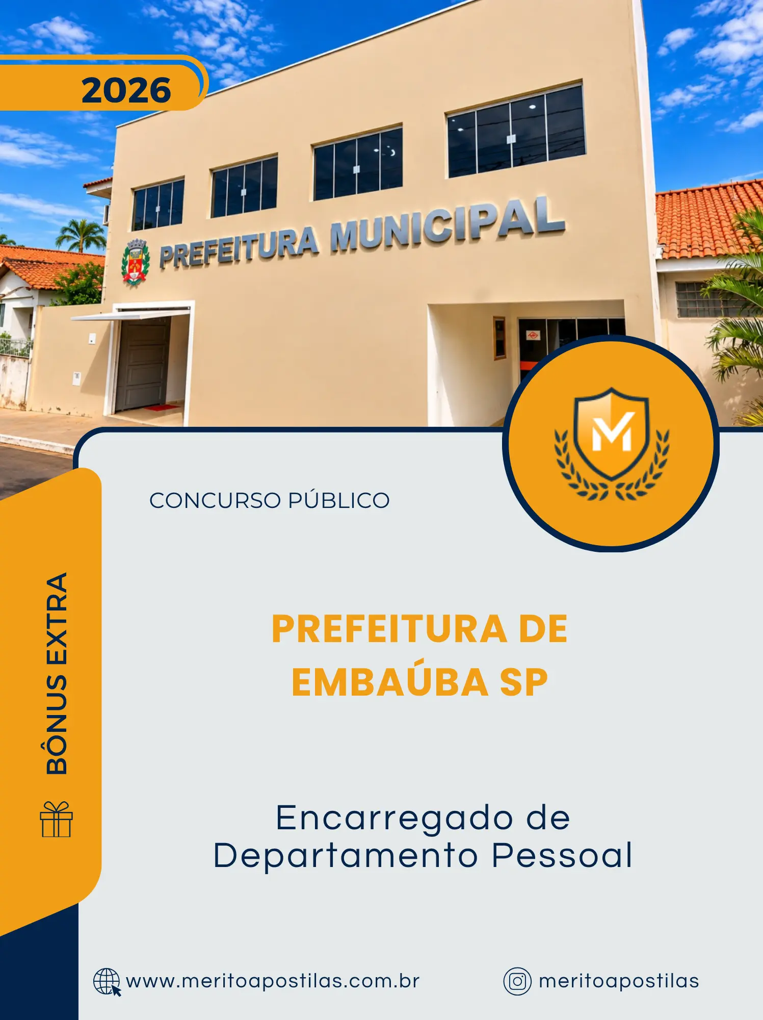 Apostila Encarregado de Departamento Pessoal Prefeitura de Embaúba SP 2026