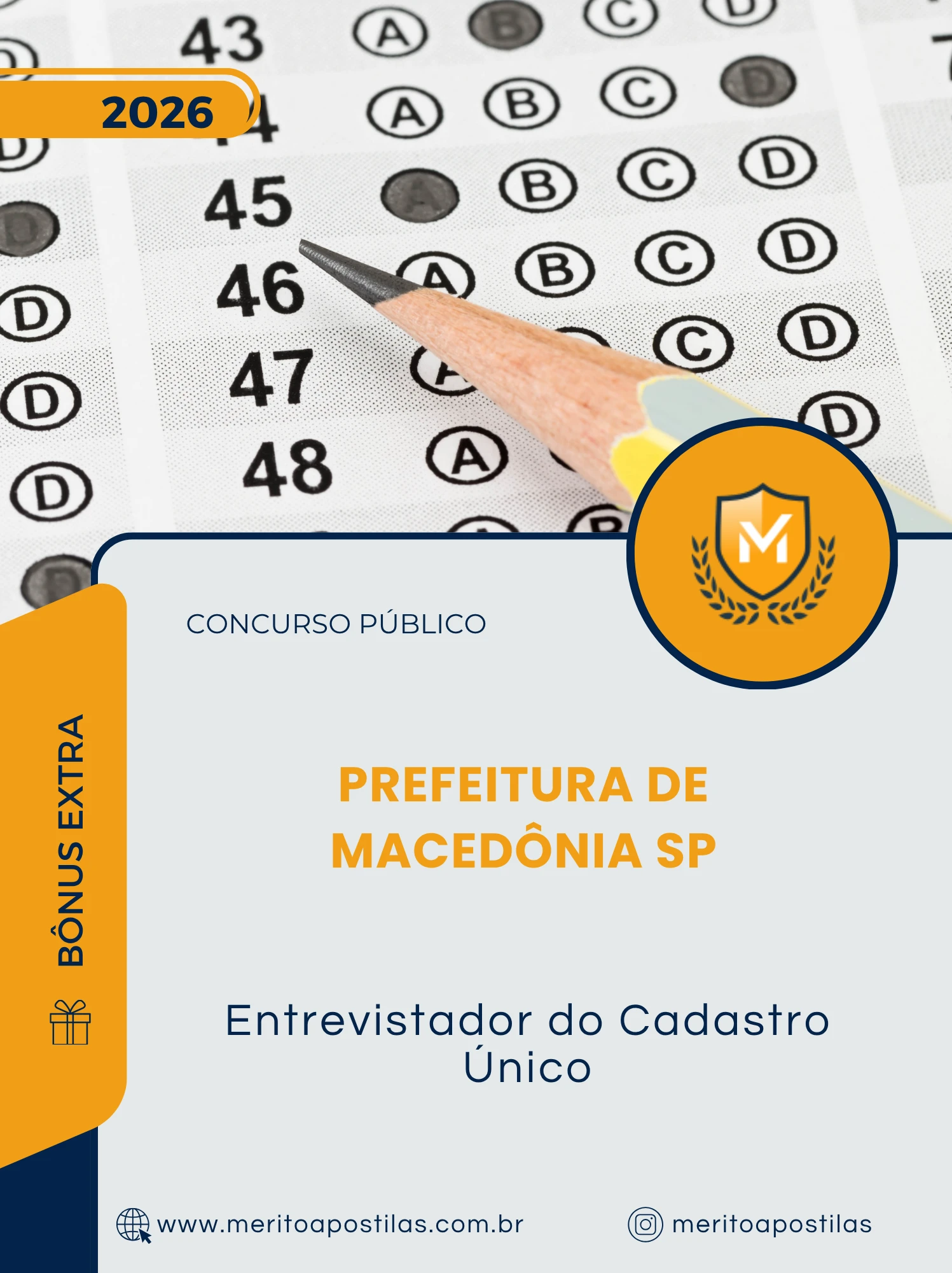 Apostila Entrevistador do Cadastro Único Prefeitura de Macedônia SP 2026