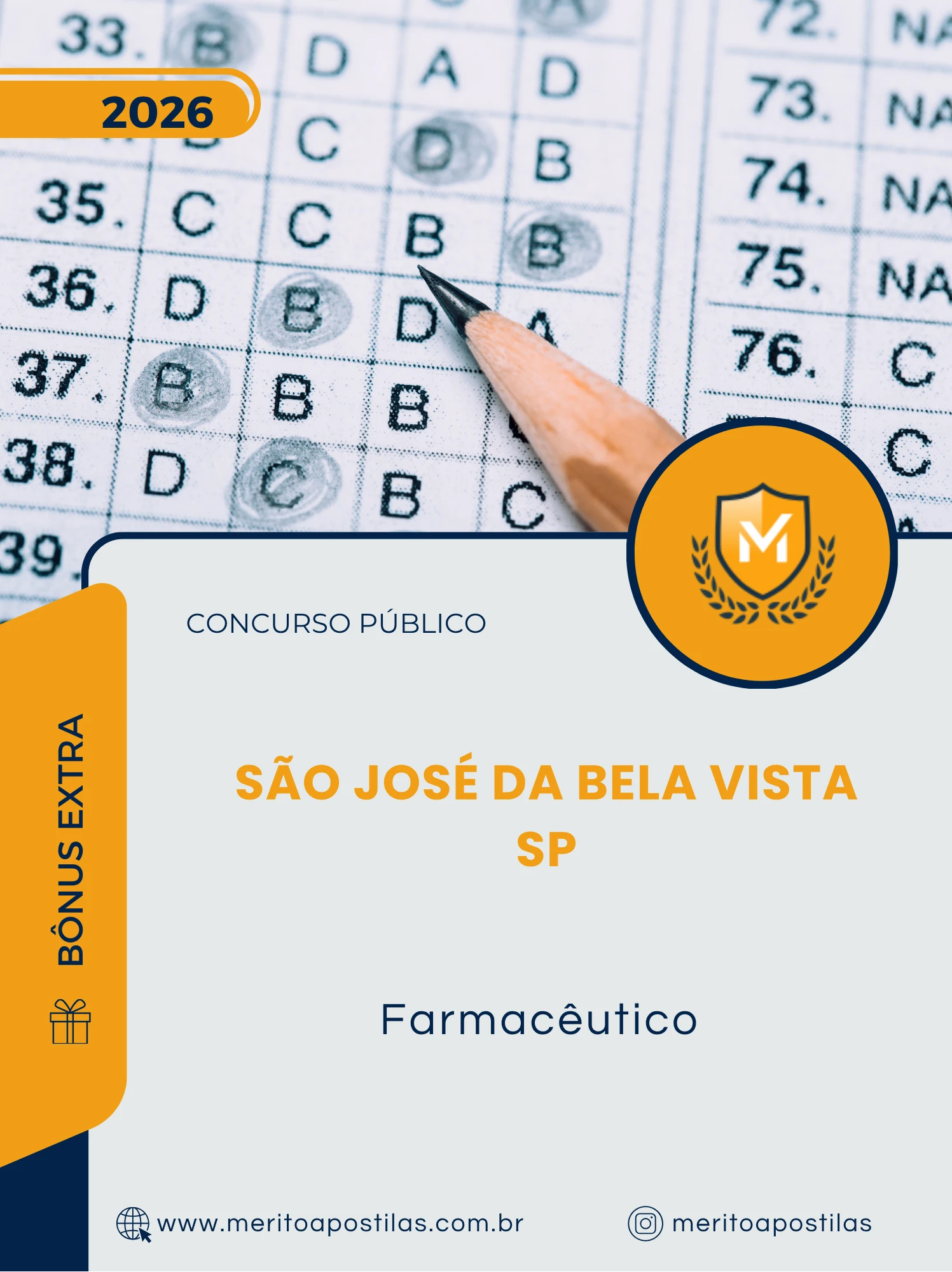 Apostila Farmacêutico Prefeitura de São José da Bela Vista SP 2026