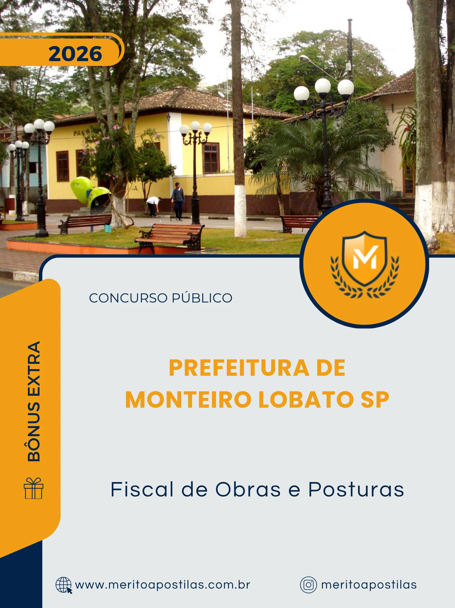 Apostila Fiscal de Obras e Posturas Prefeitura de Monteiro Lobato SP 2026