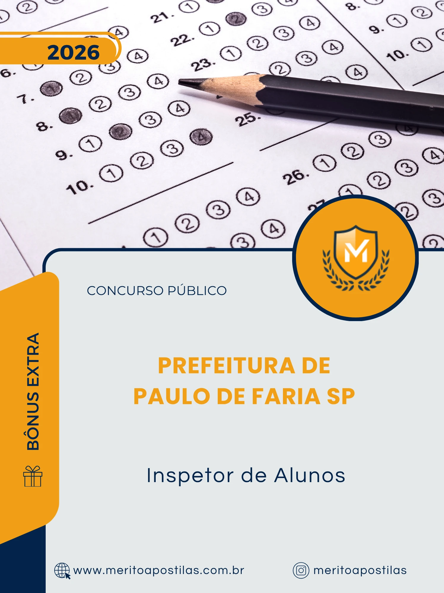 Apostila Inspetor de Alunos Prefeitura de Paulo de Faria SP 2026