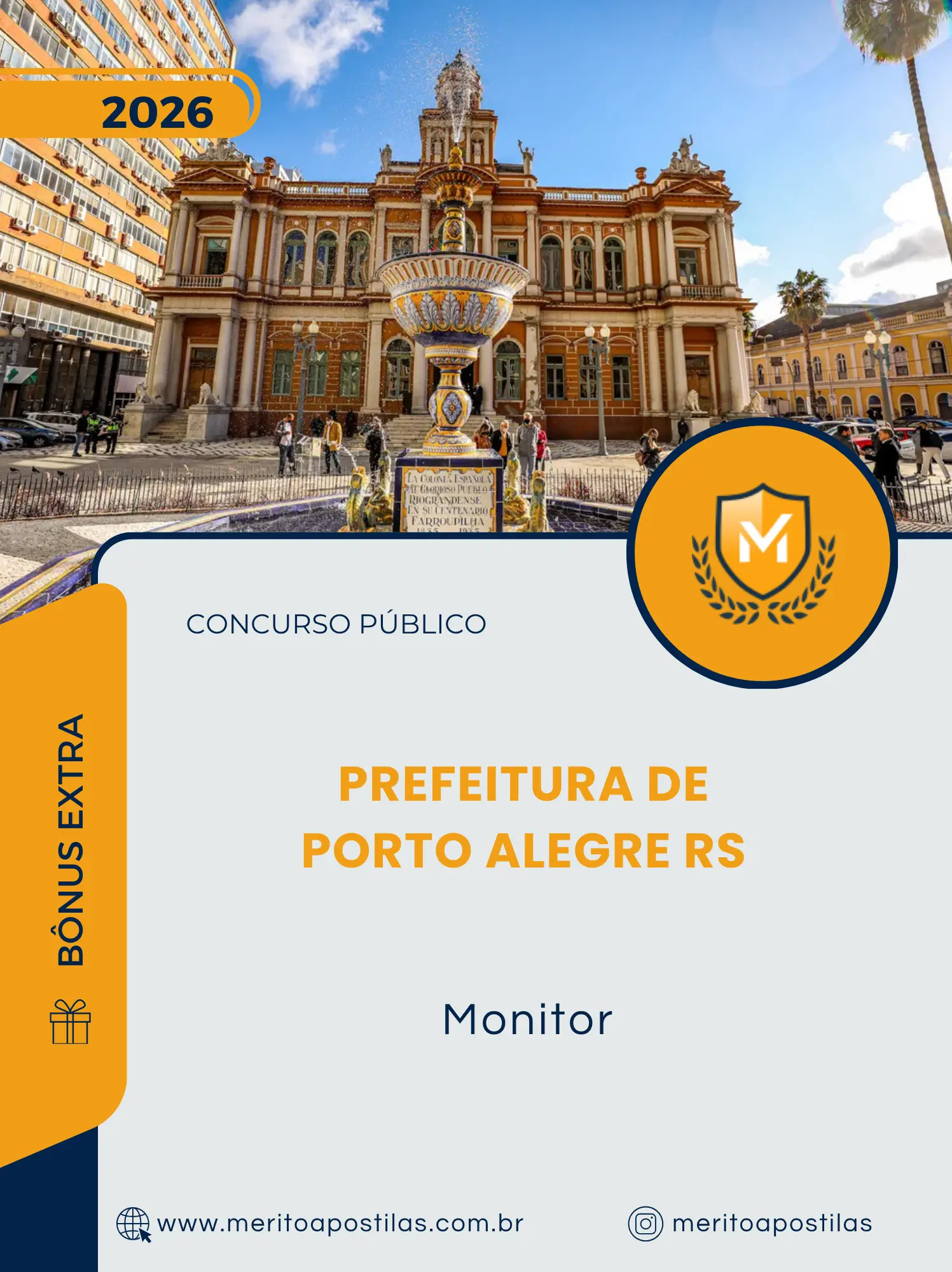 Apostila Monitor Prefeitura de Porto Alegre RS 2026