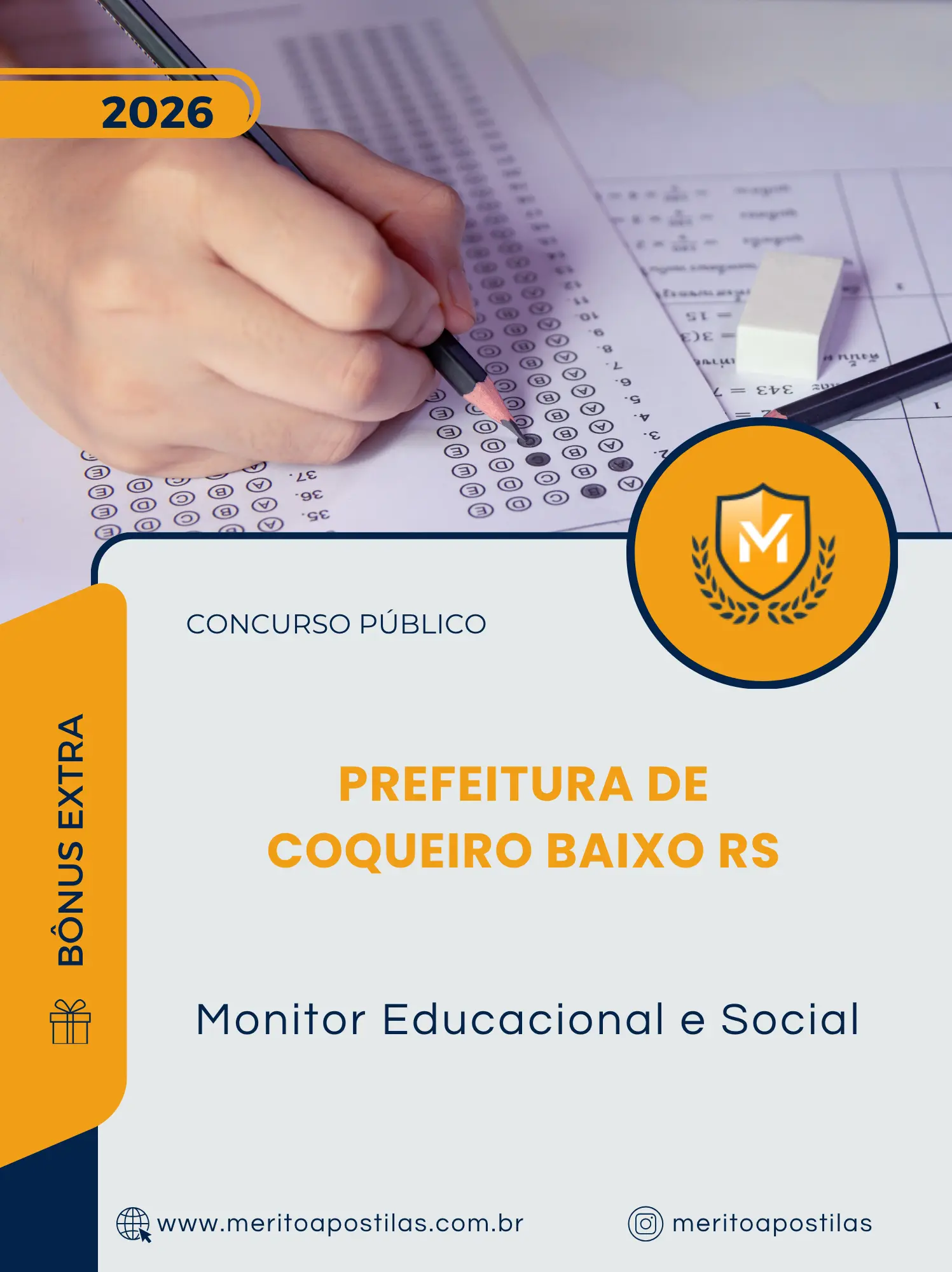 Apostila Monitor Educacional e Social Prefeitura de Coqueiro Baixo RS 2026