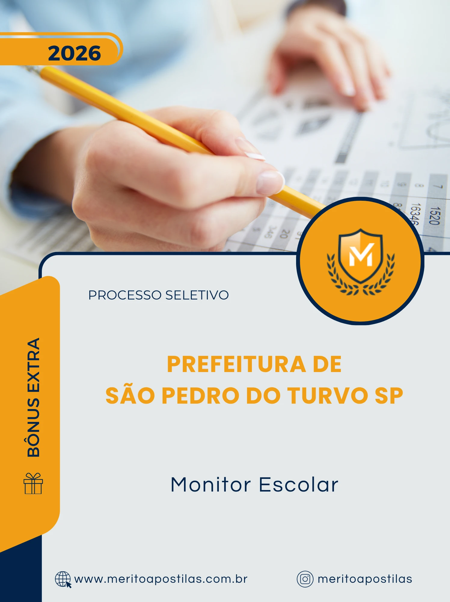 Apostila Monitor Escolar Prefeitura de São Pedro do Turvo SP 2026