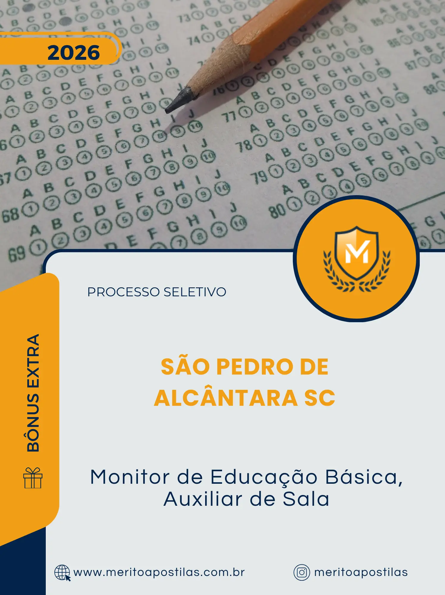Apostila Monitor de Educação Básica Auxiliar de Sala Prefeitura de São Pedro de Alcântara SC 2026