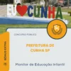 Apostila Monitor de Educação Infantil Prefeitura de Cunha SP 2026