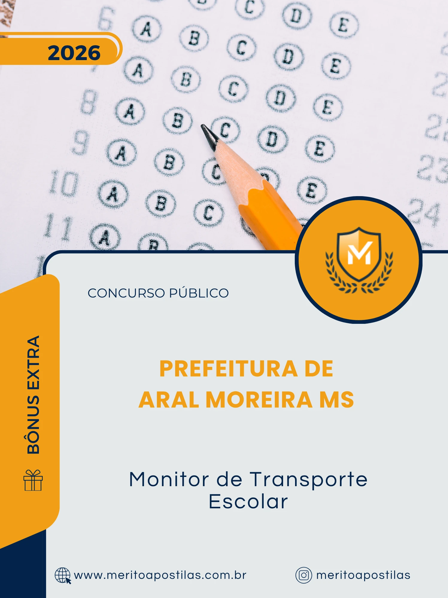 Apostila Monitor de Transporte Escolar Prefeitura de Aral Moreira MS 2026