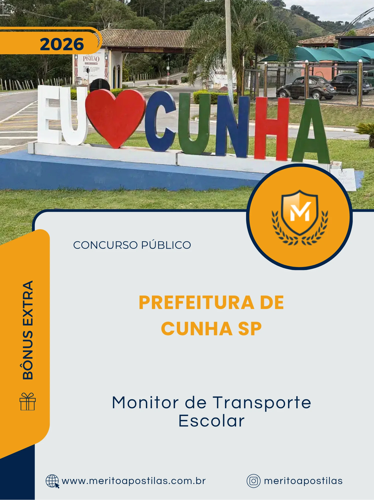 Apostila Monitor de Transporte Escolar Prefeitura de Cunha SP 2026