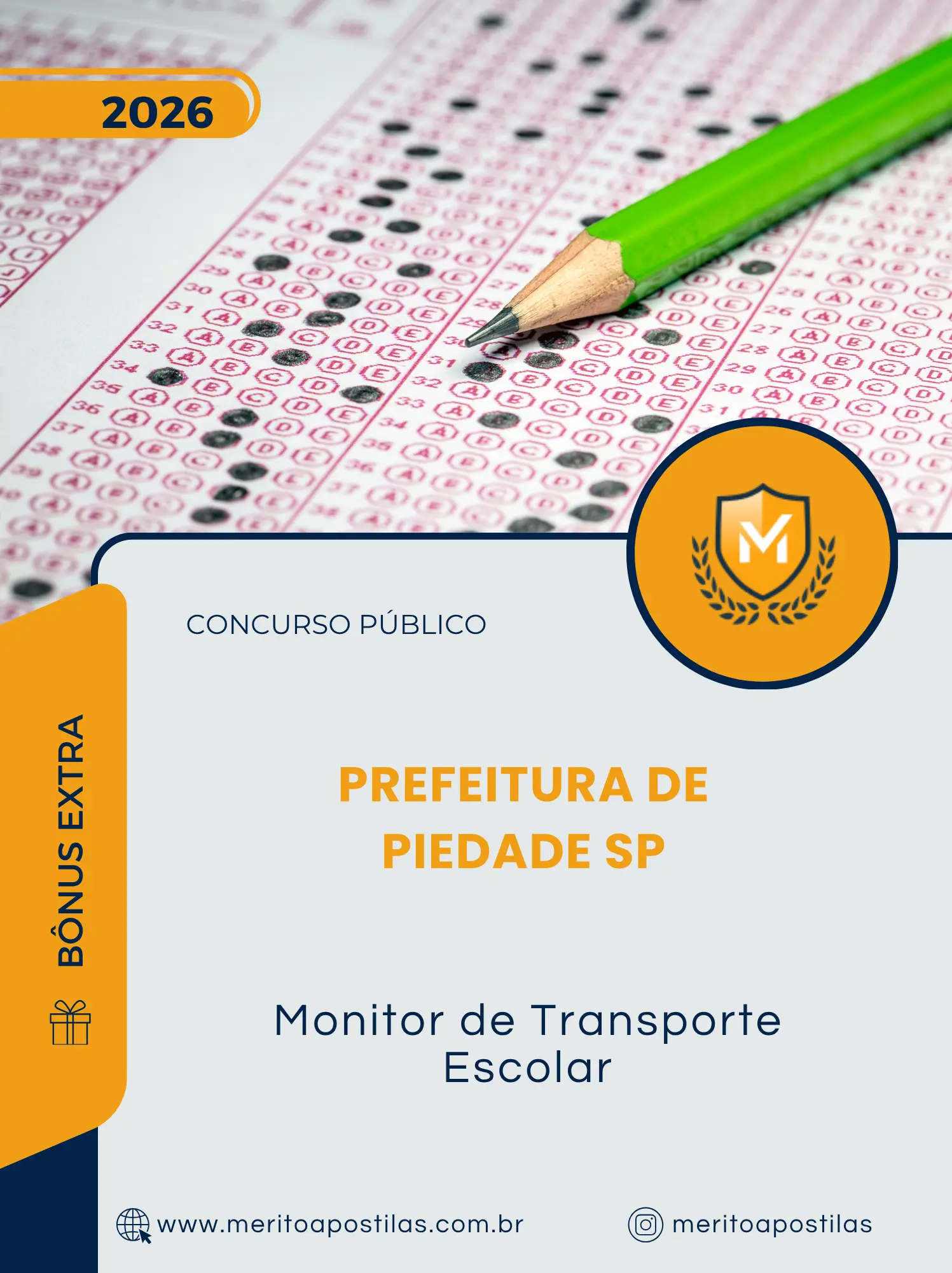 Apostila Monitor de Transporte Escolar Prefeitura de Piedade SP 2026