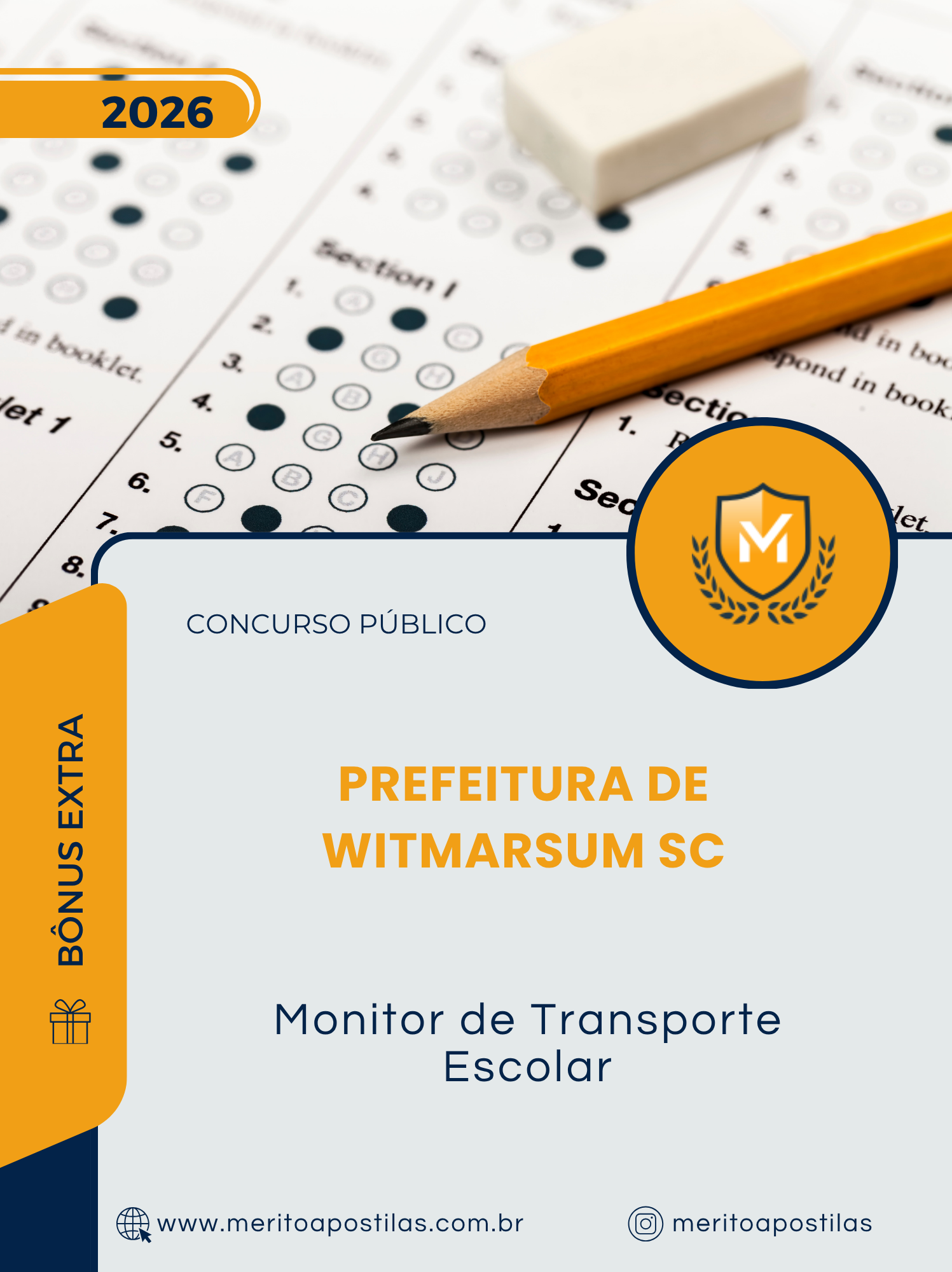 Apostila Monitor de Transporte Escolar Prefeitura de Witmarsum SC 2026