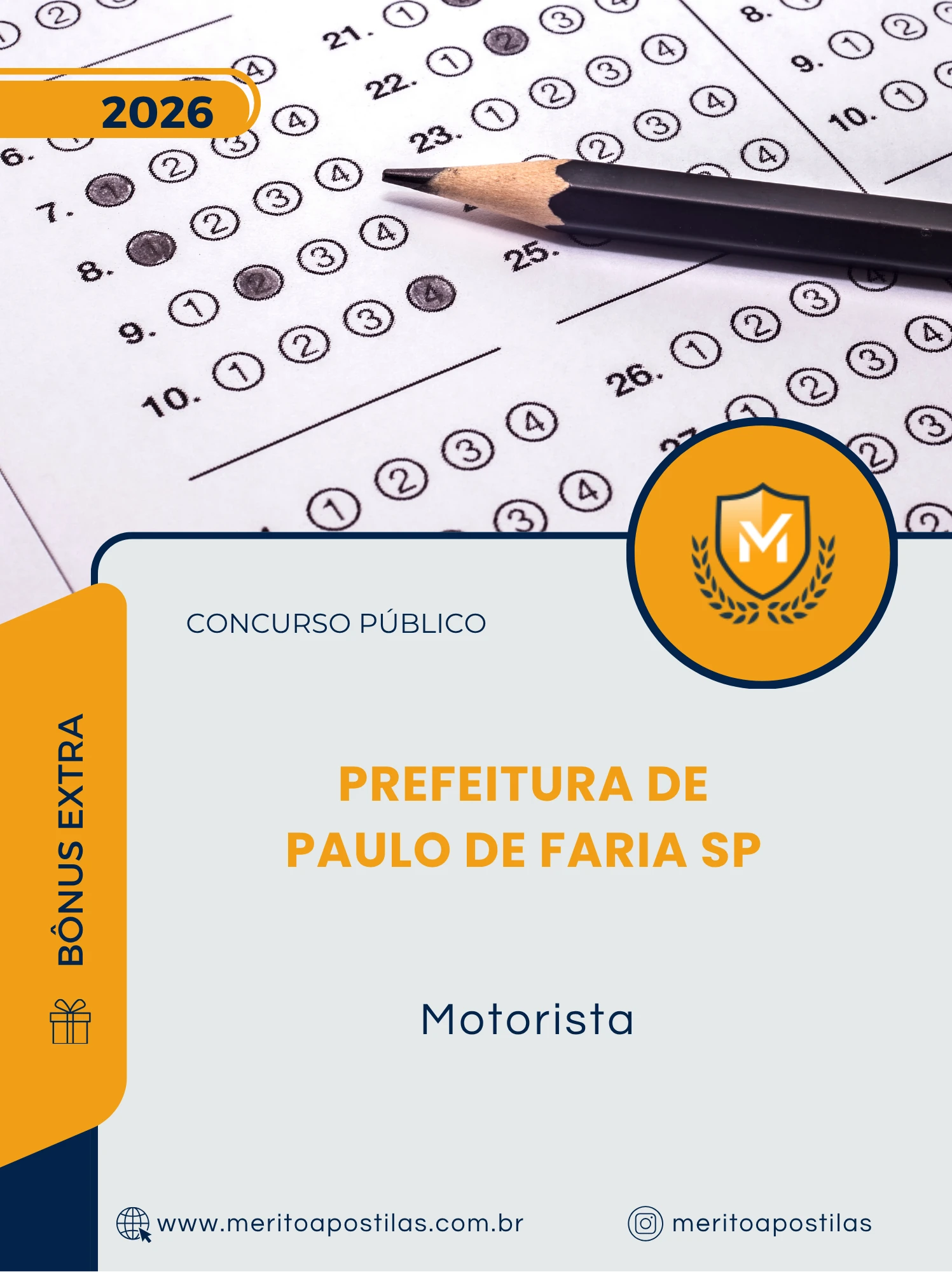 Apostila Motorista Prefeitura de Paulo de Faria SP 2026