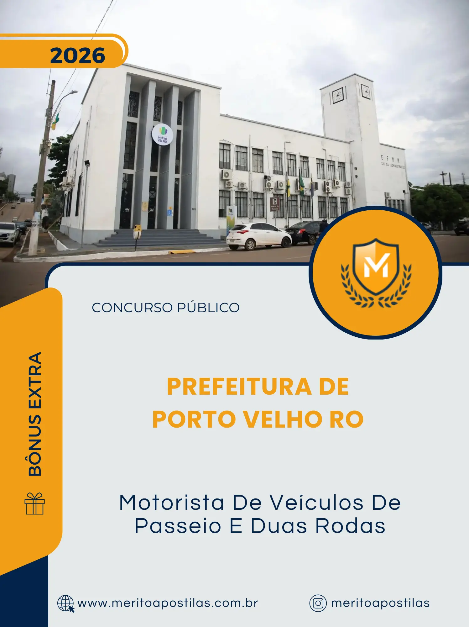 Apostila Motorista De Veículos De Passeio E Duas Rodas Prefeitura de Porto Velho RO 2026