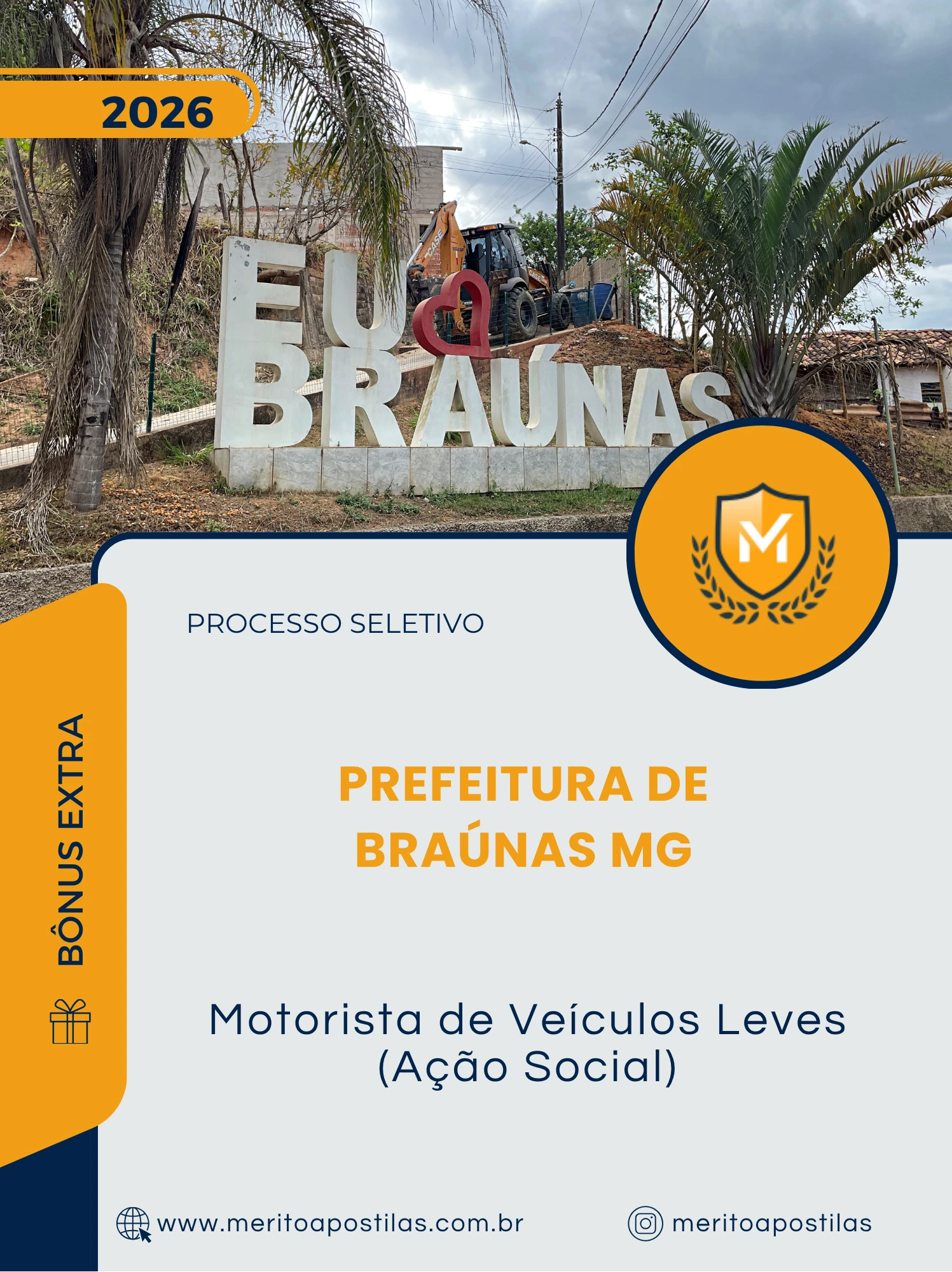 Apostila Motorista de Veículos Leves Ação Social Prefeitura de Braúnas MG 2026