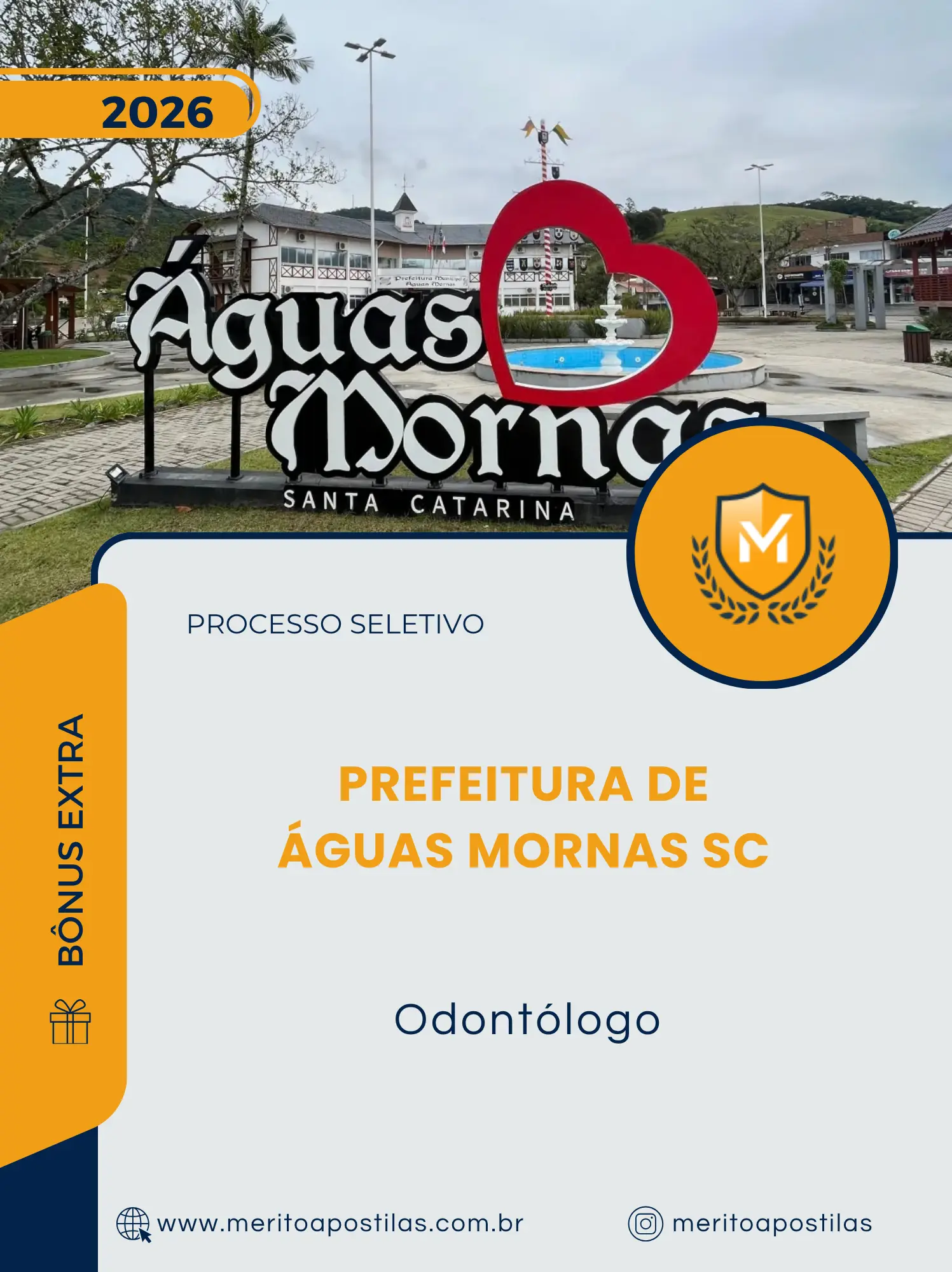 Apostila Odontólogo Prefeitura de Águas Mornas SC 2026