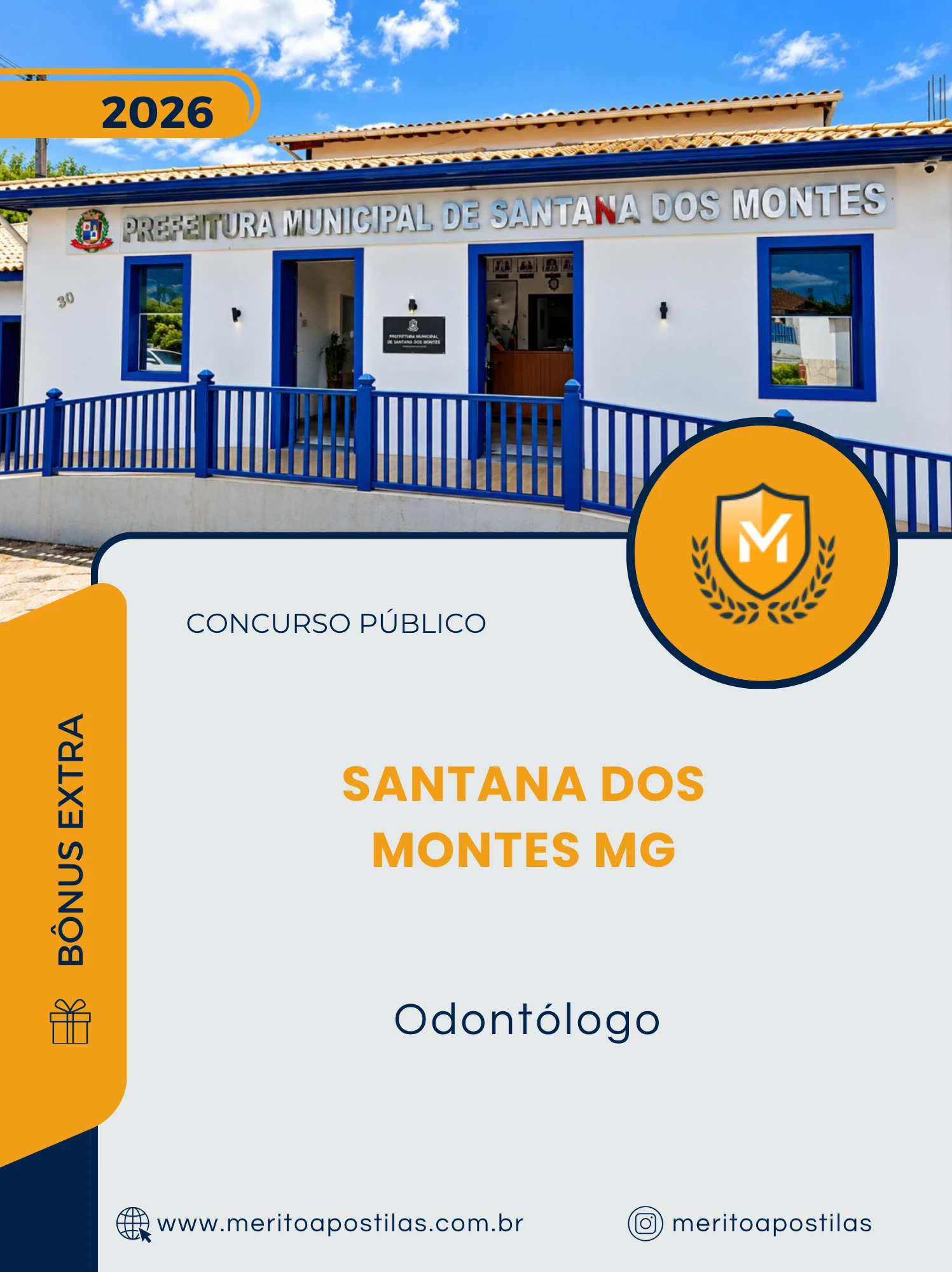 Apostila Odontólogo Prefeitura de Santana dos Montes MG 2026