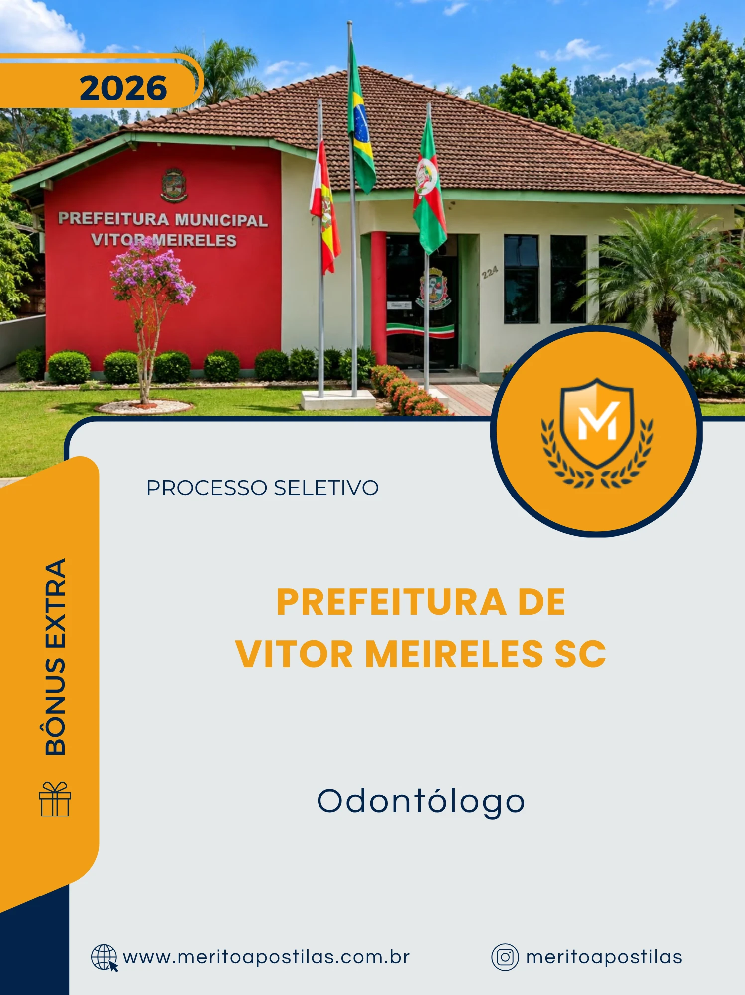 Apostila Odontólogo Prefeitura de Vitor Meireles SC 2026