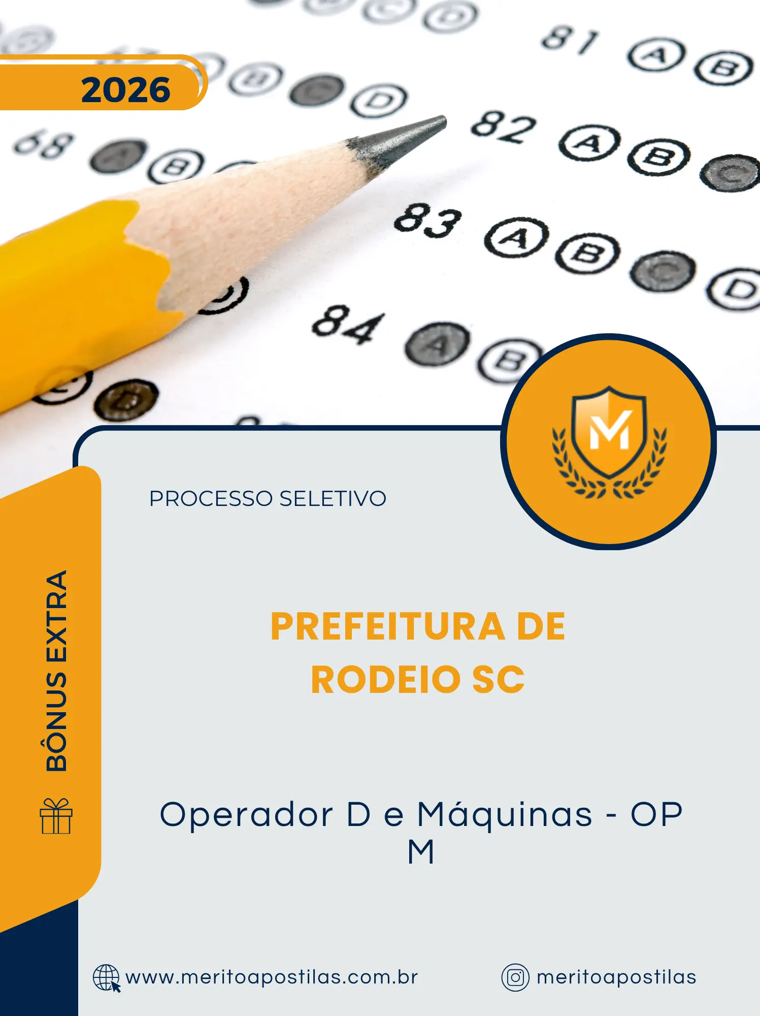 Apostila Operador D e Máquinas OP M Prefeitura de Rodeio SC 2026