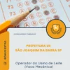 Apostila Operador da Usina de Leite Vaca Mecânica Prefeitura de São Joaquim da Barra SP 2026