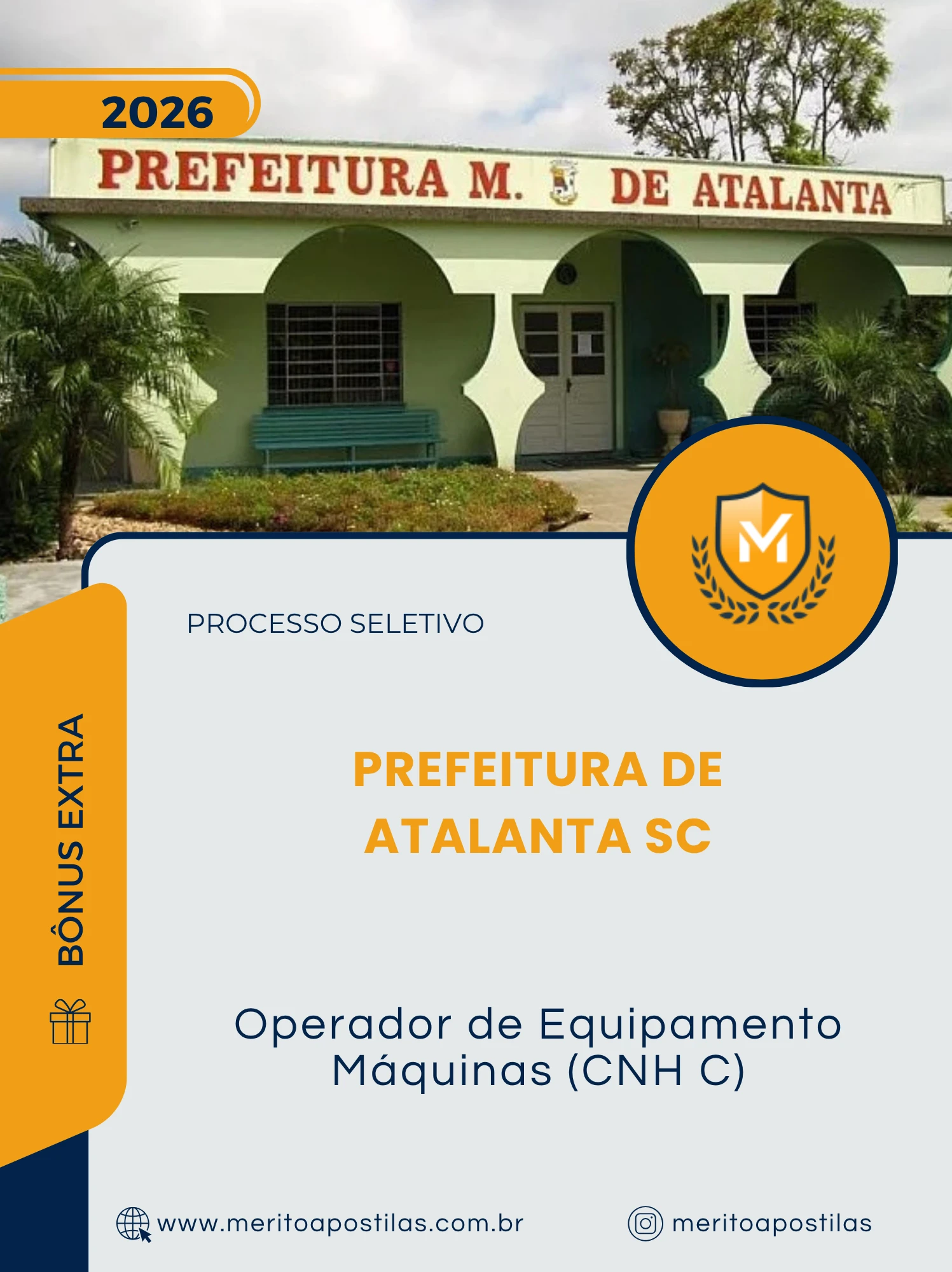 Apostila Operador de Equipamento Máquinas CNH C Prefeitura de Atalanta SC 2026