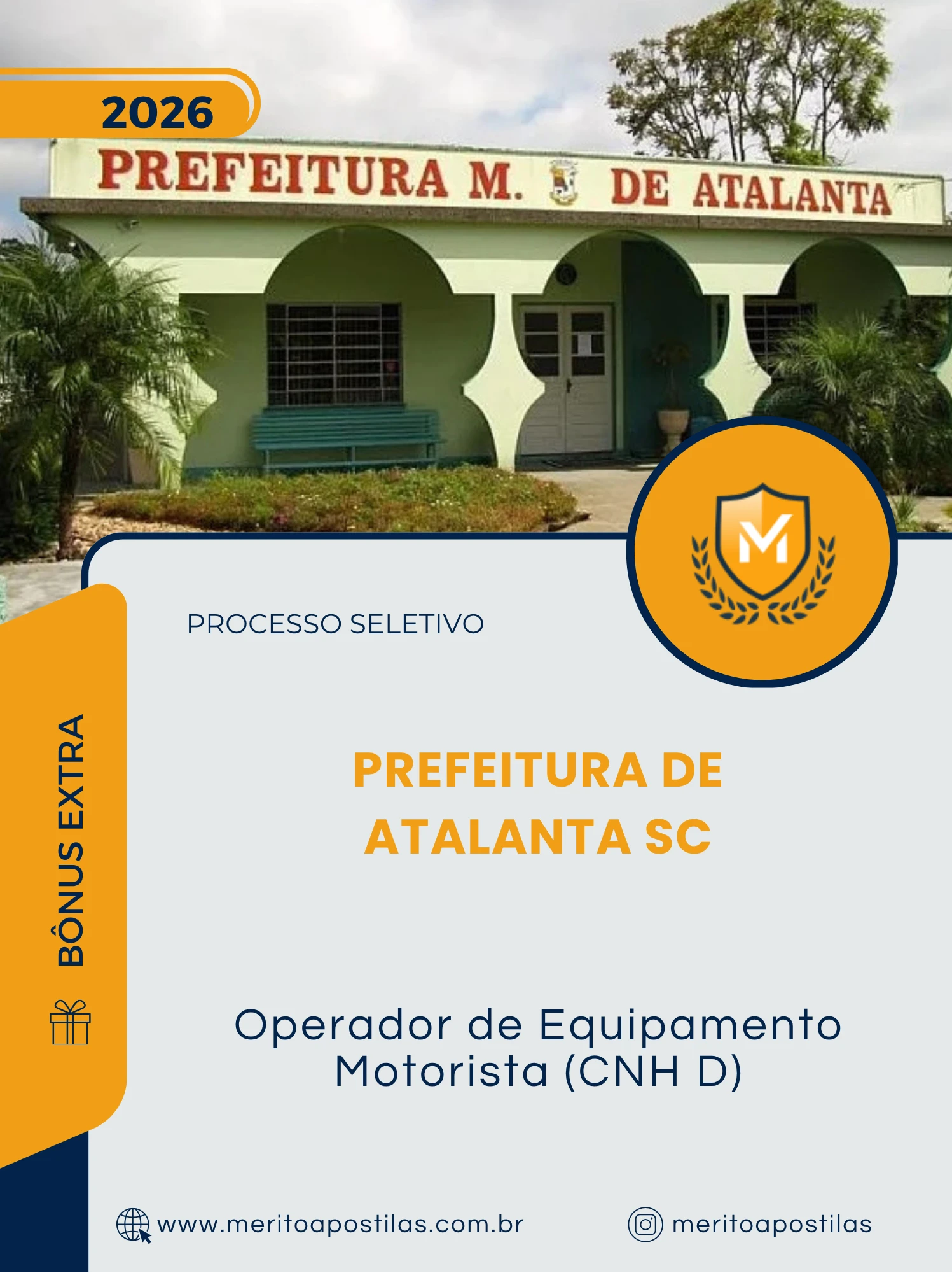 Apostila Operador de Equipamento Motorista CNH D Prefeitura de Atalanta SC 2026