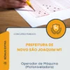 Apostila Operador de Máquina Motoniveladora Prefeitura de Novo São Joaquim MT 2026