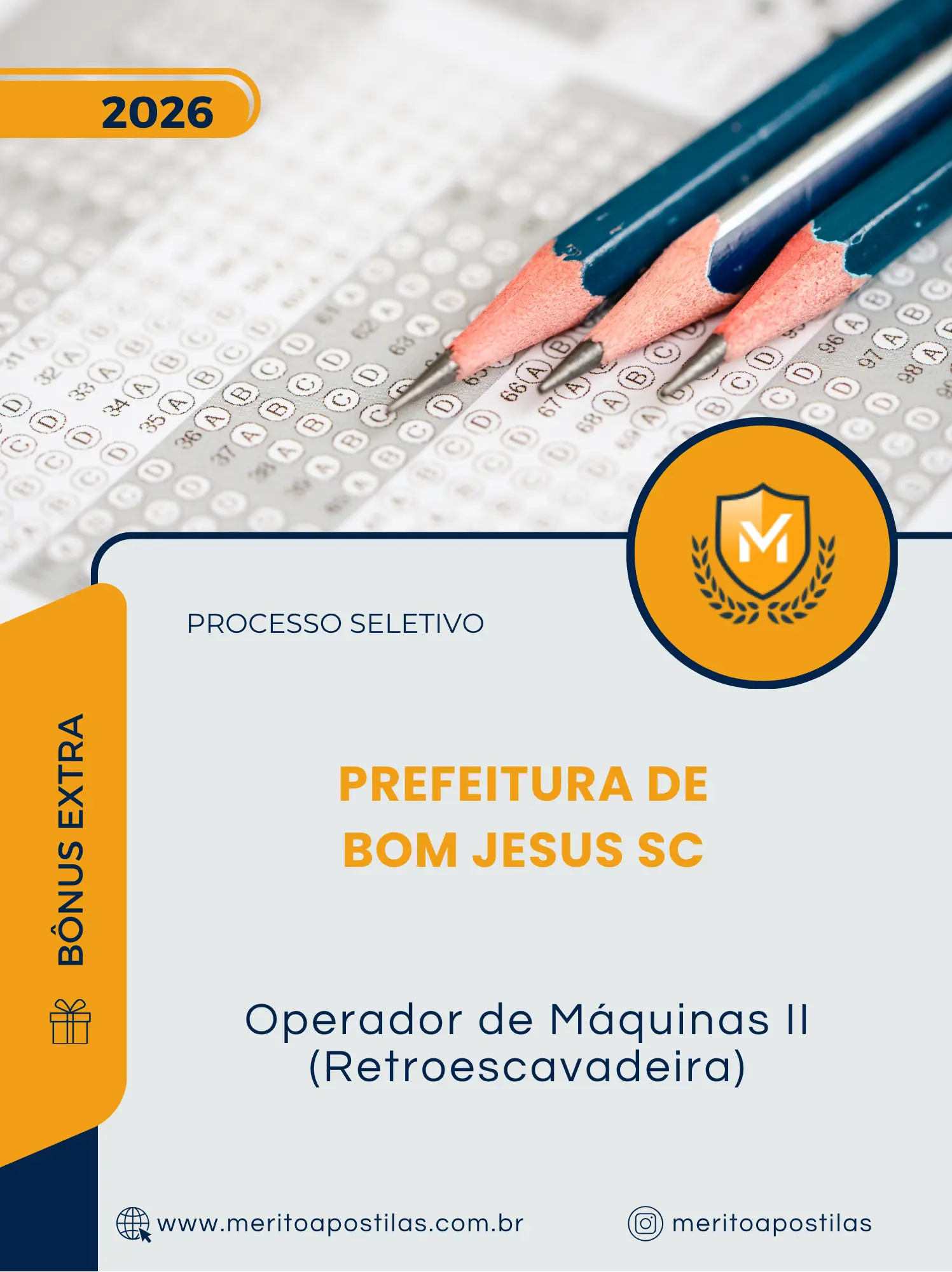 Apostila Operador de Máquinas II Retroescavadeira Prefeitura de Bom Jesus SC 2026