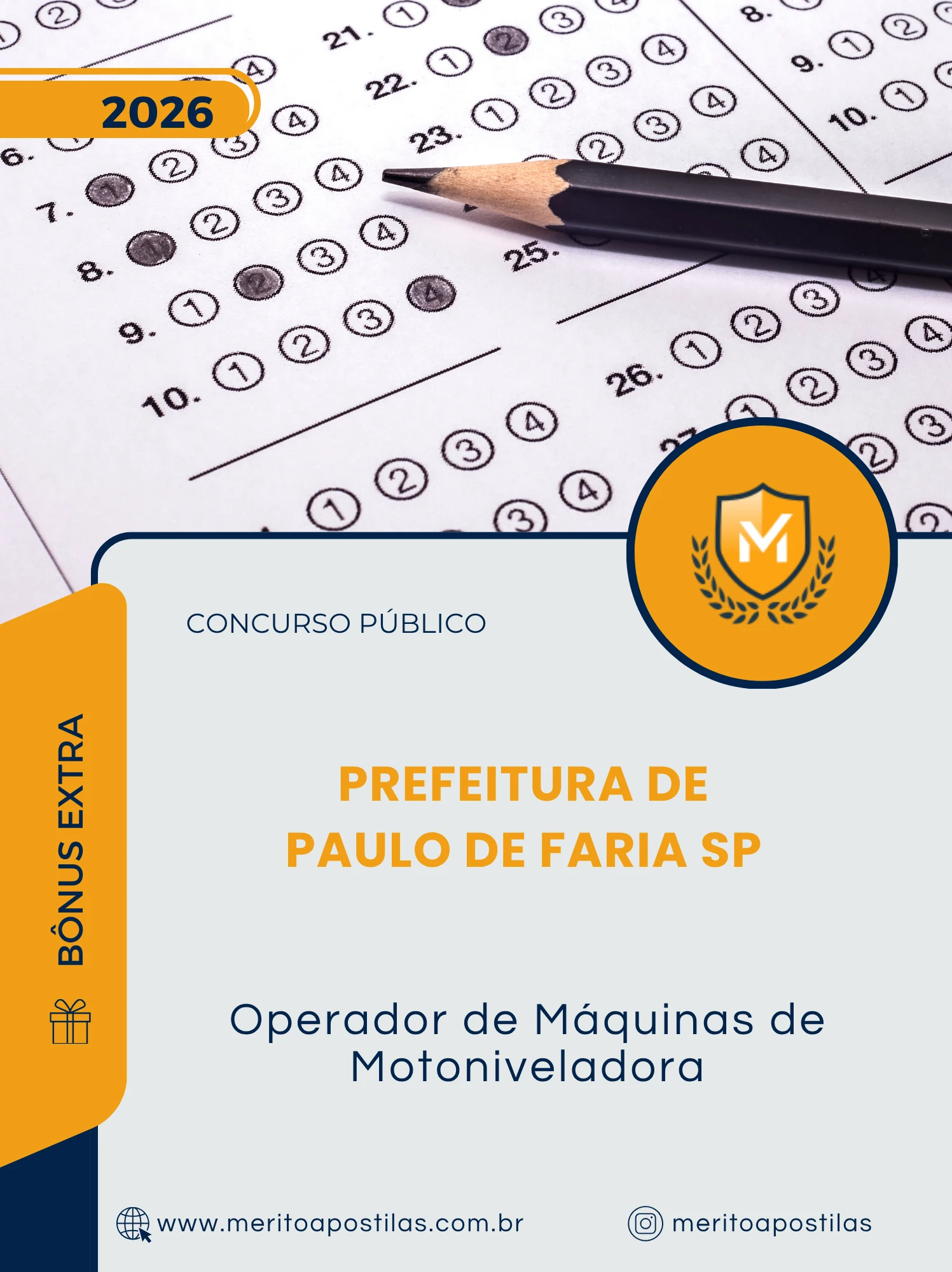 Apostila Operador de Máquinas de Motoniveladora Prefeitura de Paulo de Faria SP 2026