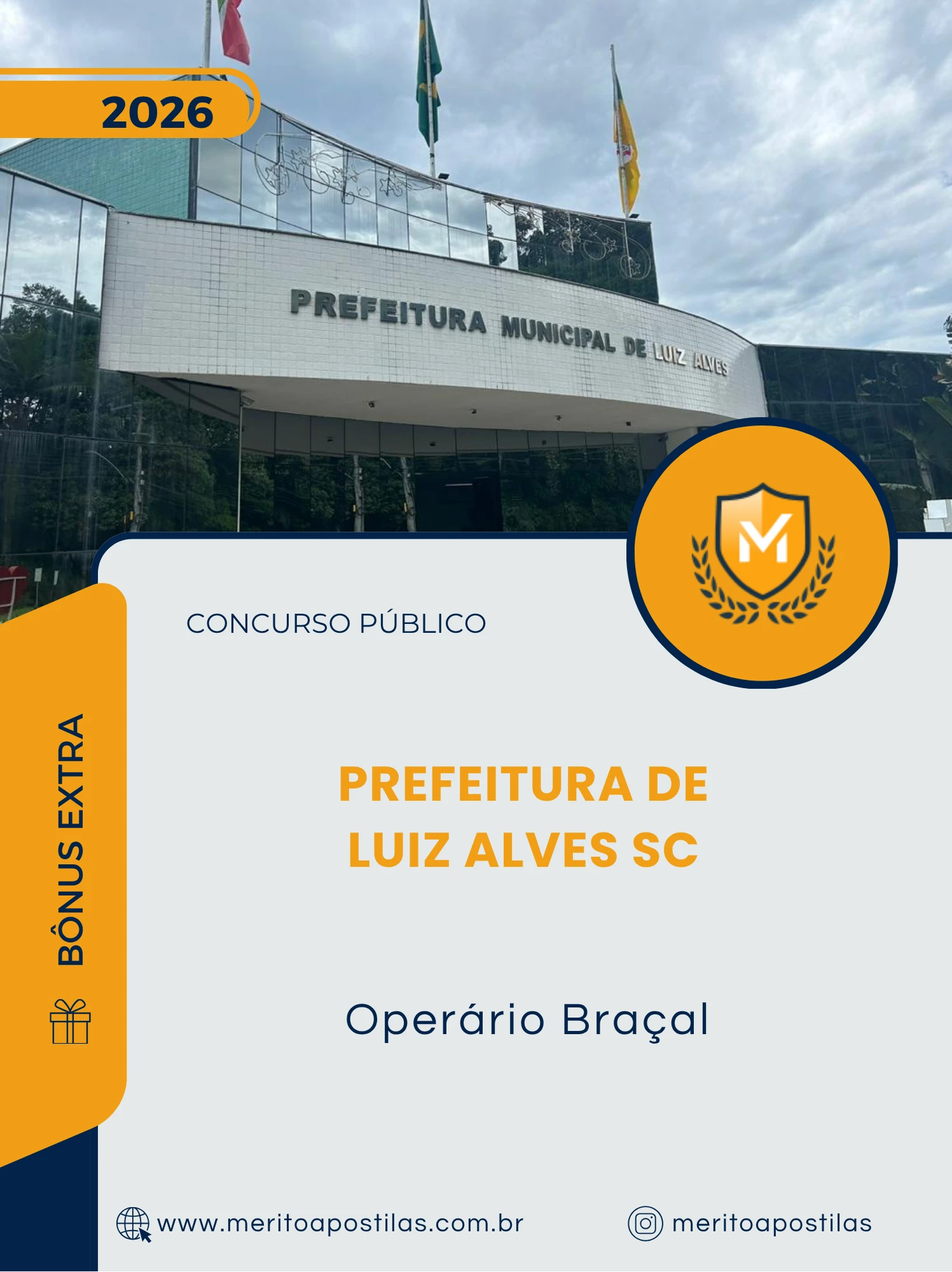 Apostila Operário Braçal Prefeitura de Luiz Alves SC 2026