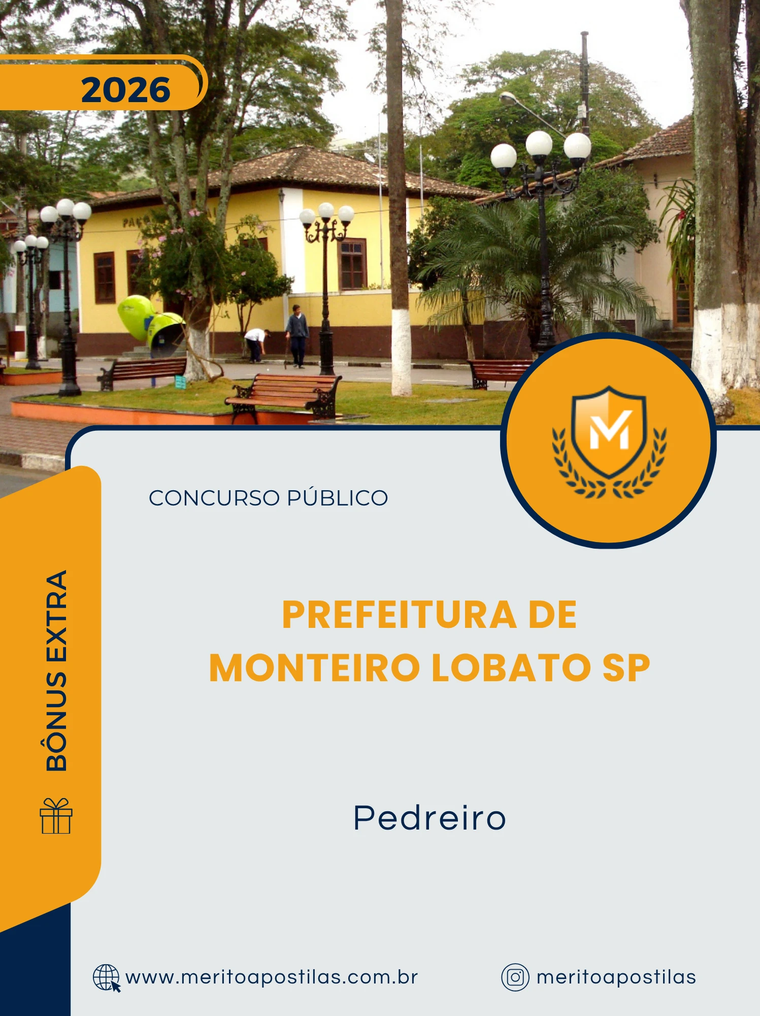 Apostila Pedreiro Prefeitura de Monteiro Lobato SP 2026