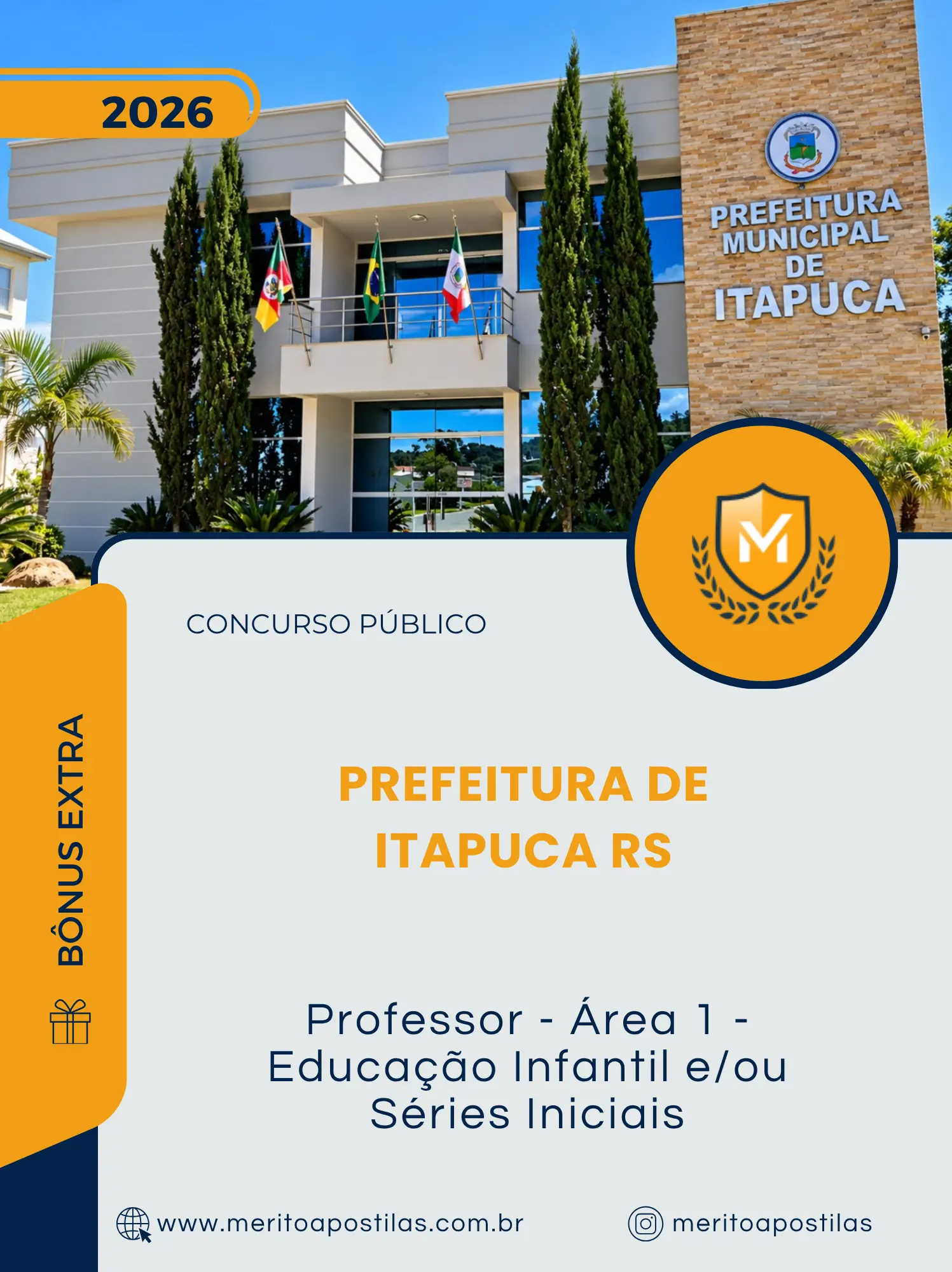 Apostila Professor Área 1 Educação Infantil e/ou Séries Iniciais Prefeitura de Itapuca RS 2026