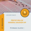 Apostila Professor Auxiliar I Prefeitura de General Salgado SP 2026