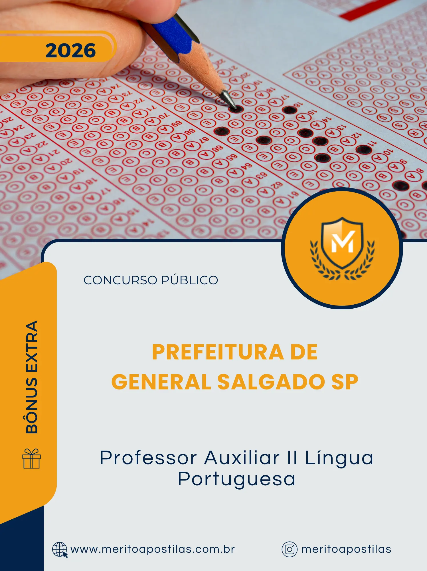Apostila Professor Auxiliar II Língua Portuguesa Prefeitura de General Salgado SP 2026