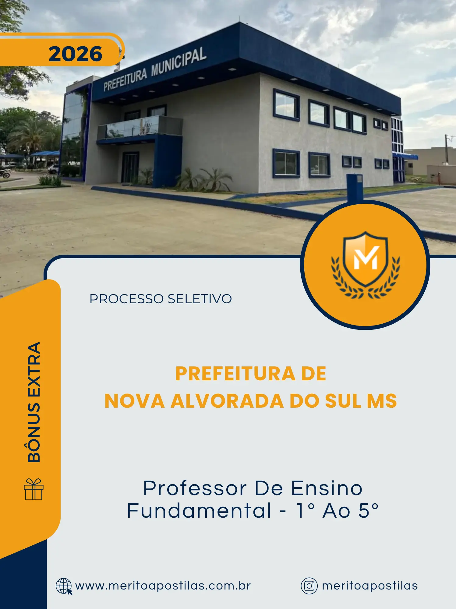 Apostila Professor De Ensino Fundamental 1 Ao 5 Prefeitura de Nova Alvorada do Sul MS 2026