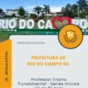 Apostila Professor Ensino Fundamental Series Iniciais 1º ao 5º Ano Prefeitura de Rio do Campo SC 2026