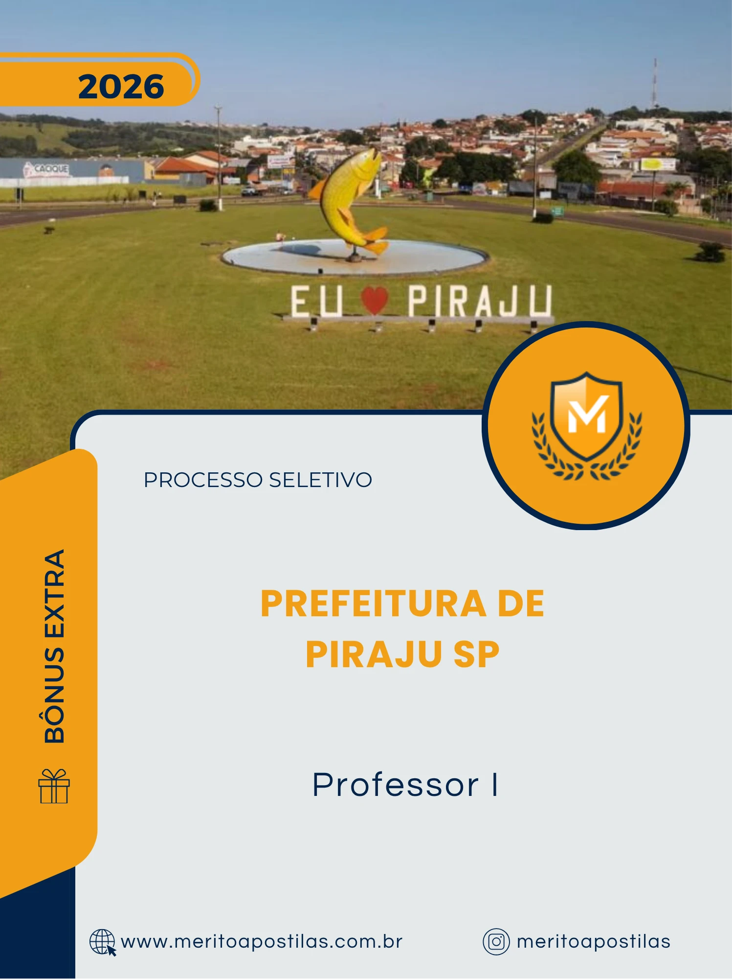 Apostila Professor I Prefeitura de Piraju SP 2026