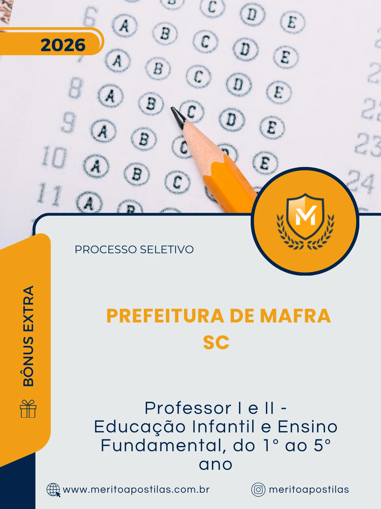Apostila Professor I e II Educação Infantil e Ensino Fundamental do 1º ao 5º ano Prefeitura de Mafra SC 2026